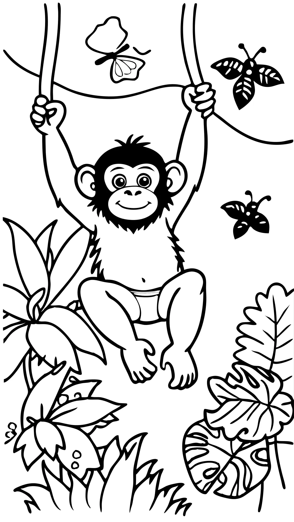 coloring pages of chimpanzees